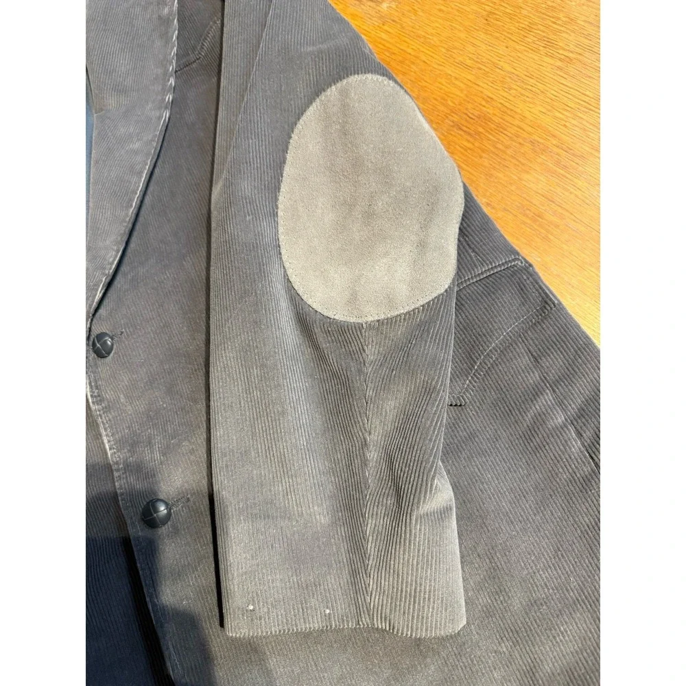 Vintage PIONEER‎ WEAR Corduroy Blazer 48L Rancher Jacket Gray Suede Elbow Patch